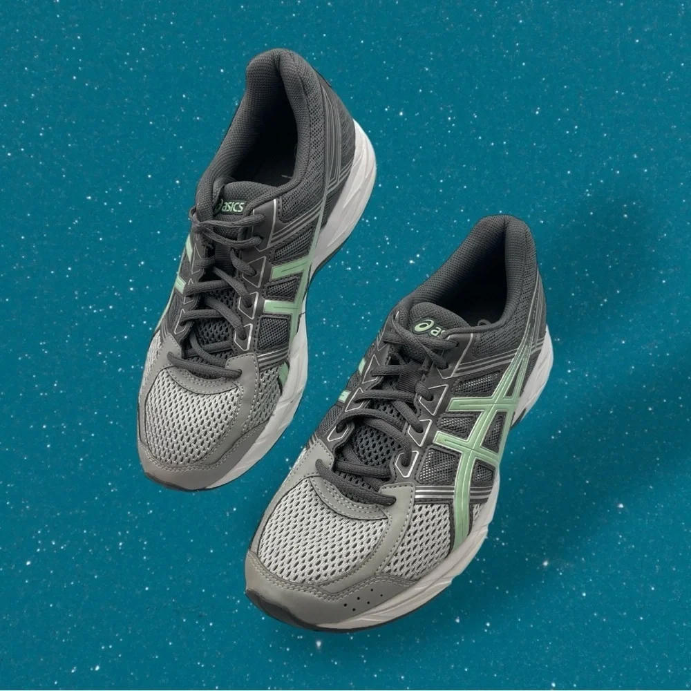 ASICS Women's Gel-Contend 4 Athletic Shoes - Gray Silver Green Size 8.5